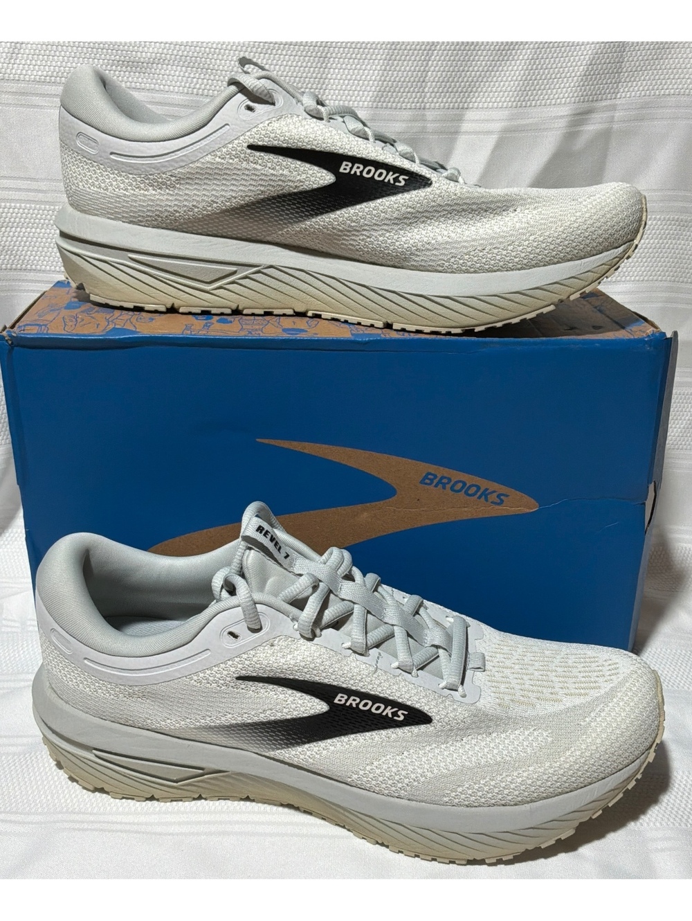 Brooks Revel 7 Men's Running Shoes Size 11.5 White